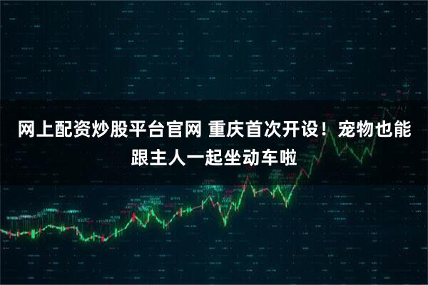 网上配资炒股平台官网 重庆首次开设！宠物也能跟主人一起坐动车啦